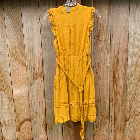Anthropologie mustard dress Odille (fixed stitches) - Picture 6 of 15